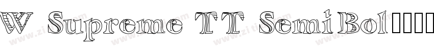 W Supreme TT SemiBol字体转换